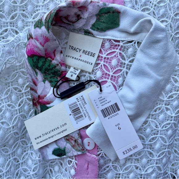 Anthropologie ivory floral shirtdress - Picture 3 of 4